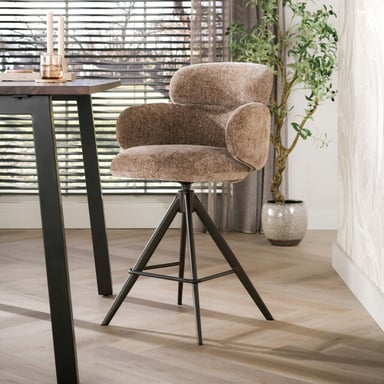 Hoyz taburete de bar Nero - 60x60x98 cm, set de 2