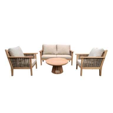 Livingfurn conjunto de muebles de jardín Malaga 97x138x88cm