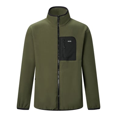 Regatta Chaqueta de forro polar para hombre Frankie con cremallera completa (caqui oscuro/negro)