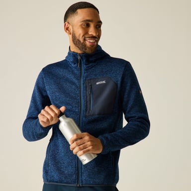 Regatta Forro polar Newhill Marl de hombre con cremallera completa (Azul aviador)
