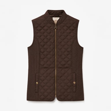 Joules Minx Chaleco de mujer Marrón chocolate
