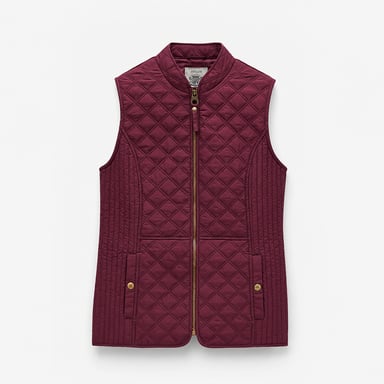 Joules Minx Chaleco de mujer Rojo oscuro