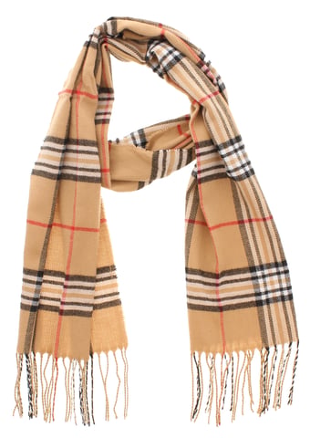 Wynsors Bufanda suave con flecos para mujer Berty camel
