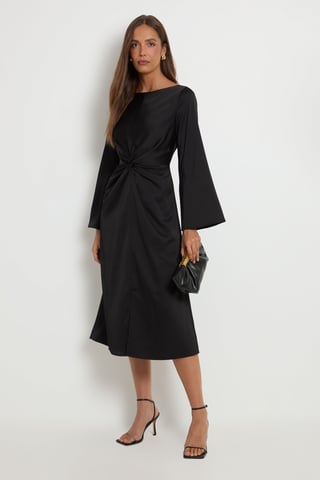 Vestido midi Abstract Twist
