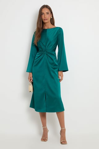 Vestido midi Abstract Twist