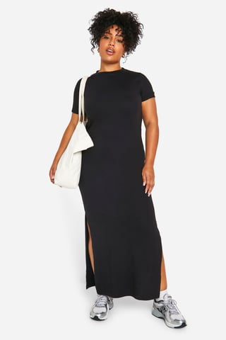 Boohoo Vestido camisero largo de talla grande