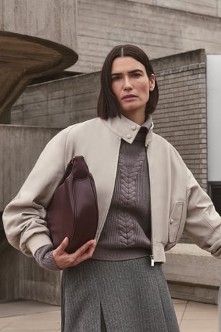 Chaqueta bomber de cuero