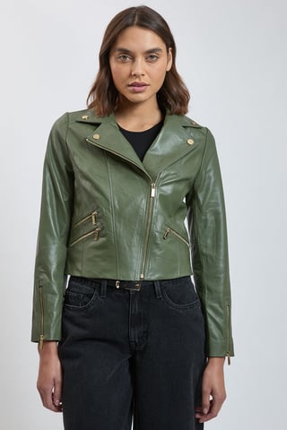 Forever Chaqueta biker de piel Signature