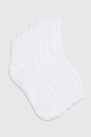 Calcetines deportivos blancos, pack de 5