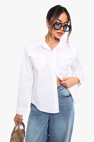 Camisa de estilo western con hombreras