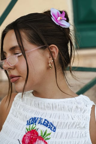 Boohoo pinza para el pelo individual con flor de orquídea