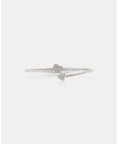 Yours Truly Pave Brazalete abierto con bisagra