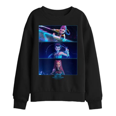 K-Pop Demon Hunters Sudadera de combate Huntrix infantil/para niños (Negro)