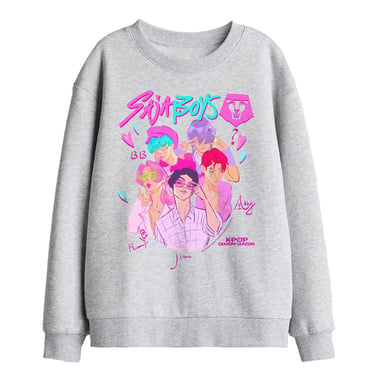 K-Pop Demon Hunters Sudadera infantil Saja Boys Signature (Athletic Heather)