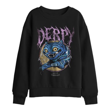 K-Pop Demon Hunters Sudadera infantil de banda de rock Rock Band Derpy Tiger (Negro)