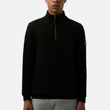 Patrick Top Harlem de hombre con cremallera de un cuarto (Negro)