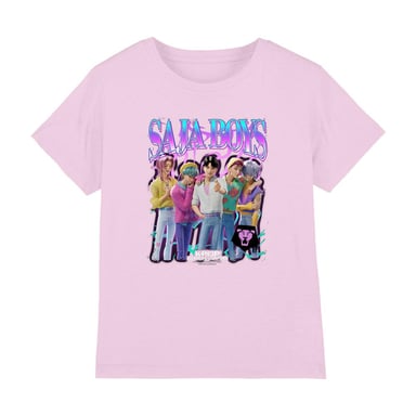K-Pop Demon Hunters Camiseta con logo para niños Saja Boys (Rosa)