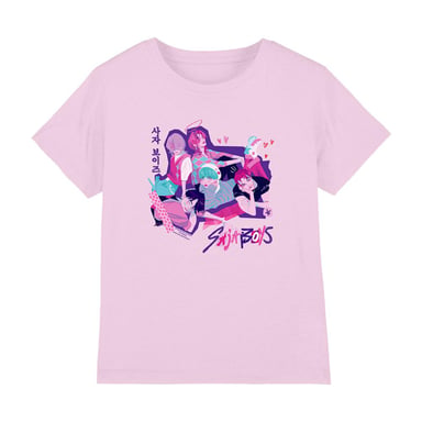 K-Pop Demon Hunters Camiseta infantil/para niños Saja Boys Scrapbook (Rosa)
