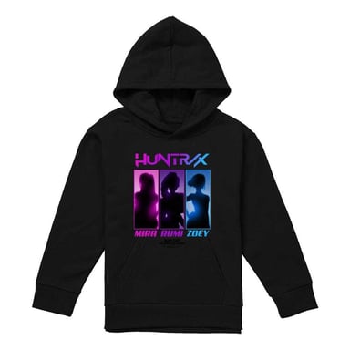 K-Pop Demon Hunters Sudadera con capucha Huntr/X Spotlight para niños (Negro)