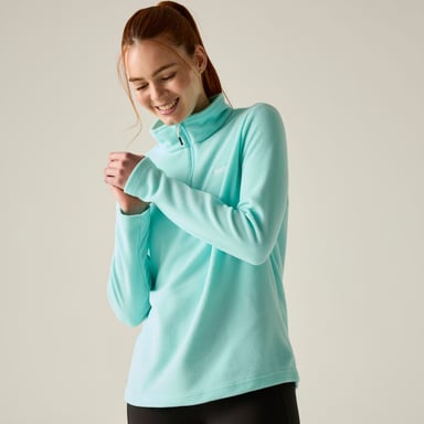 Regatta Great Outdoors Sudadera de forro polar para mujer de 1/4 de cremallera Sweetheart (Water Ballet)