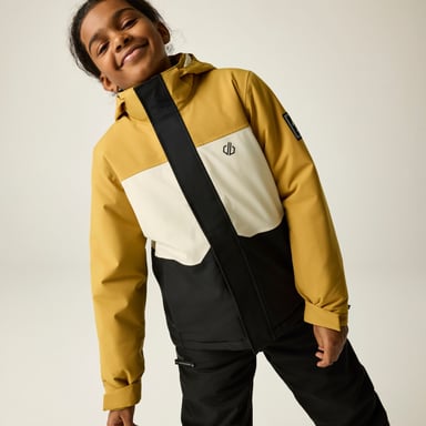 Dare 2B Chaqueta de esquí infantil Send It II (marrón madera/negro)