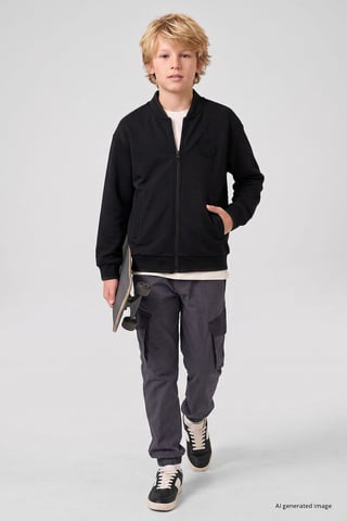 Sudadera juvenil con cremallera y cuello redondo Tommy Life