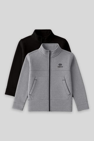 Sudadera juvenil con cuello de cremallera