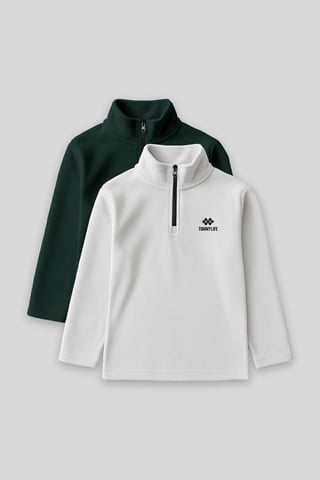 Sudadera de felpa juvenil con media cremallera