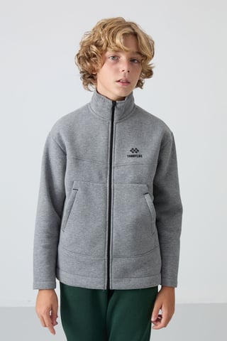 Sudadera juvenil con cuello de cremallera y bolsillo Tommy Life