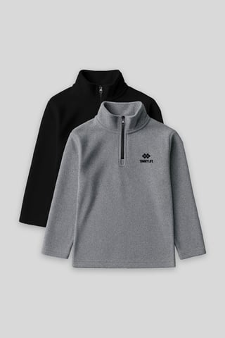 Sudadera juvenil de felpa con media cremallera