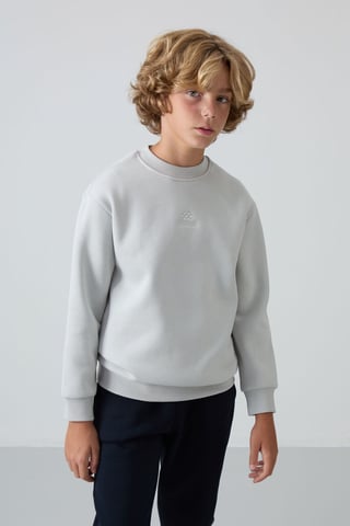 Sudadera juvenil de cuello redondo con bordado
