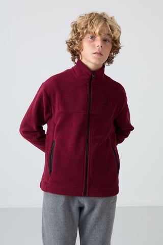 Sudadera juvenil con cuello de cremallera