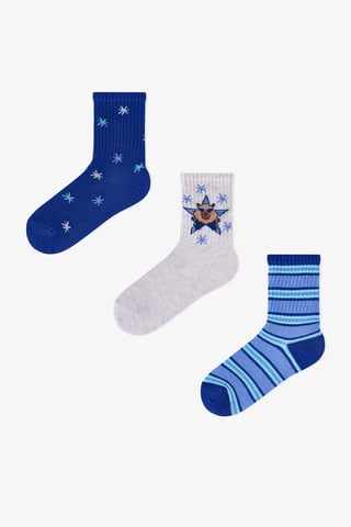 Penti Boys' Rockstar Capy Calcetines de algodón de caña media, pack de 2