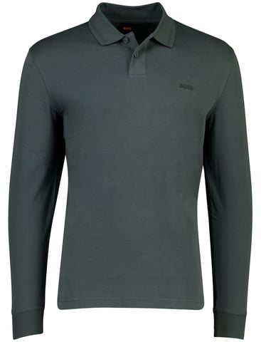 BOSS Orange polo de algodón verde