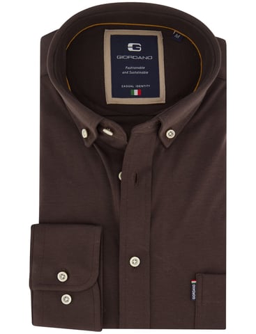 Camisa de jersey marrón Giordano