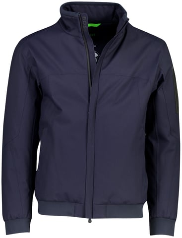 BOSS Green chaqueta bomber de poliéster azul marino