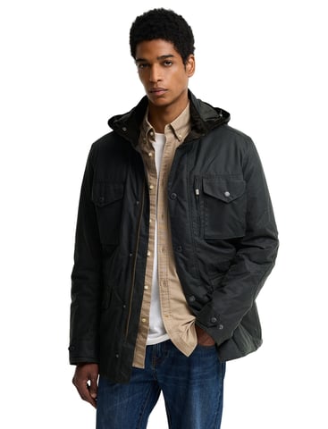Chaqueta encerada verde Barbour con capucha