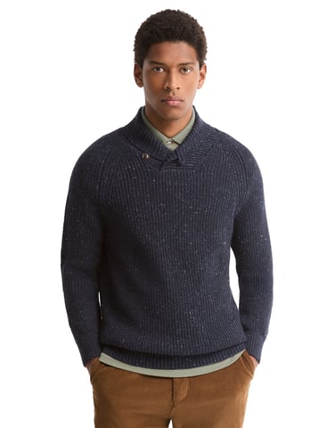 Jersey de lana azul marino Barbour