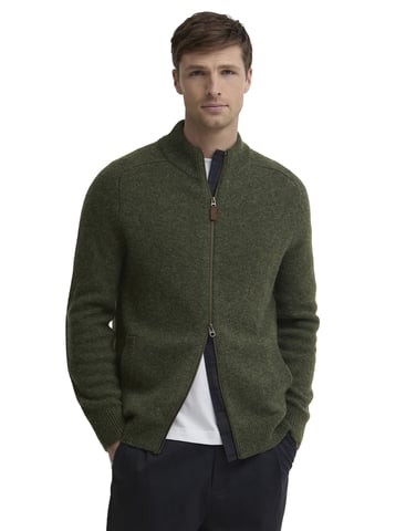 Barbour Cárdigan de punto verde