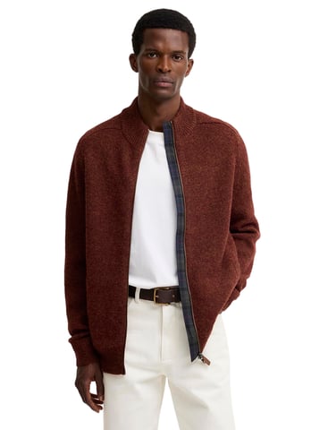 Barbour Chaqueta de punto marrón