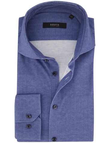 Camisa azul de jersey con espiga Desoto