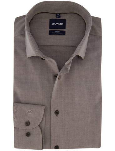 OLYMP Camisa Gris Jaspeada