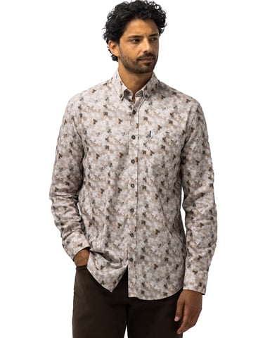 State of Art Camisa de franela marrón