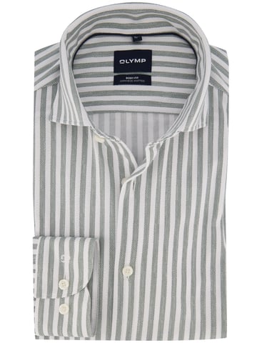 OLYMP Camisa verde de corte slim