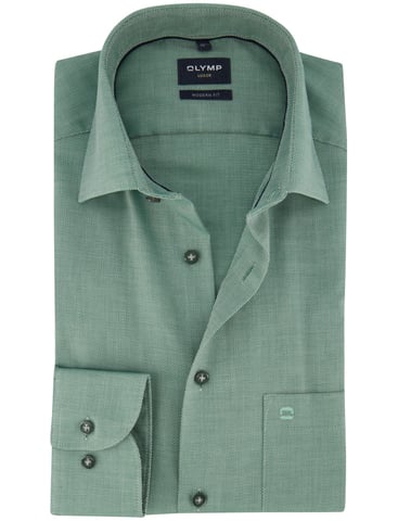 OLYMP Camisa verde sin plancha