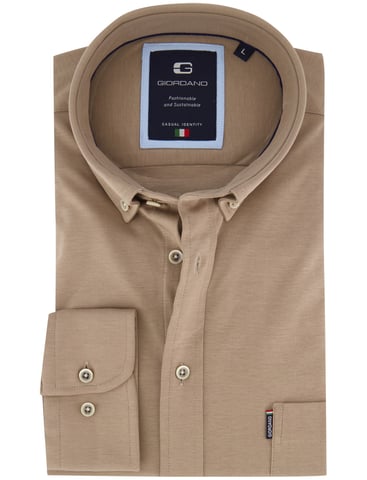 Camisa de jersey camel Giordano
