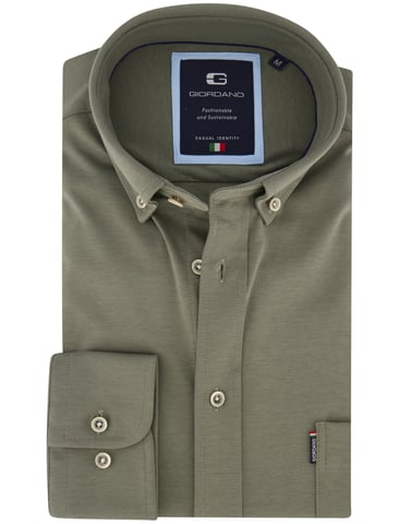 Giordano Camisa de jersey caqui