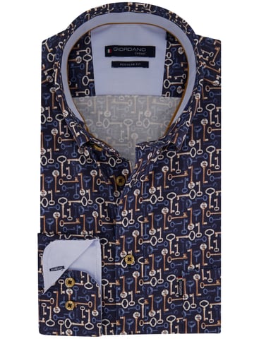 Giordano Camisa Azul Marino