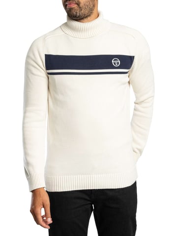 Sergio Tacchini Jersey De Cuello Alto De Damarindo, Blanco