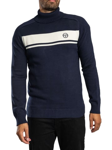 Sergio Tacchini Jersey De Cuello Alto De Damarindo, Azul